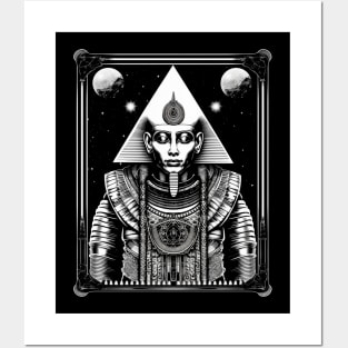 Ancient Alien Egyptian Astronaut Esoteric Art Posters and Art